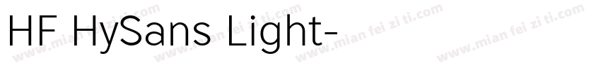 HF HySans Light字体转换